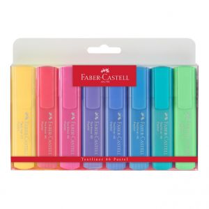 Zakreślacze Faber-Castell 1546 pastelowe, 8 kolorów